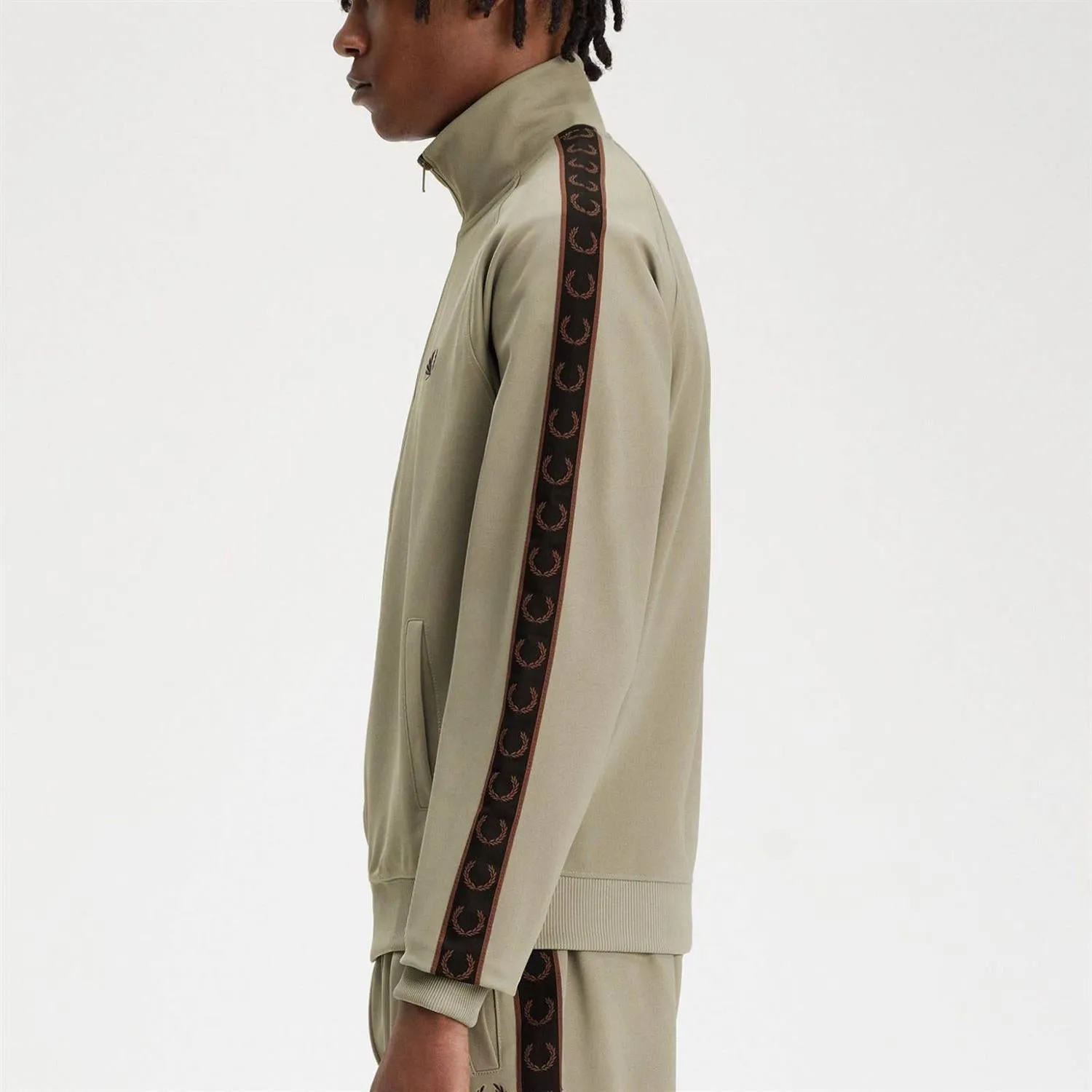 04055 Fred Perry Contrast Tape Track Jacket