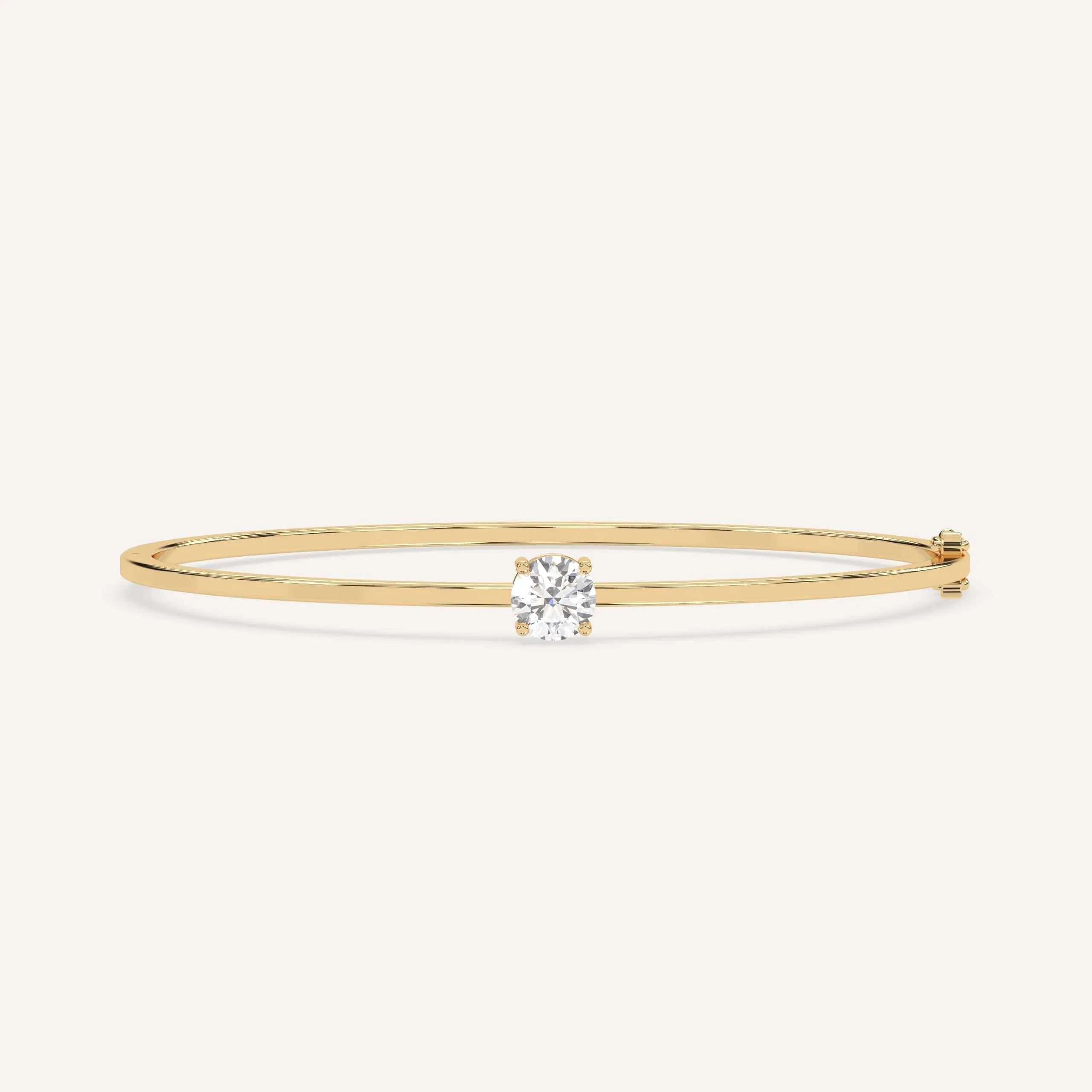 1 carat Round Diamond Solitaire, Bangle Bracelet