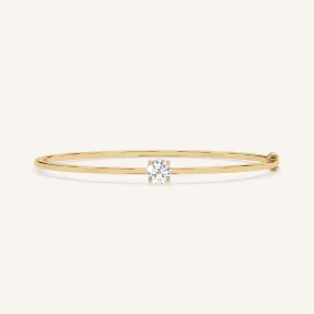 1 carat Round Diamond Solitaire, Bangle Bracelet