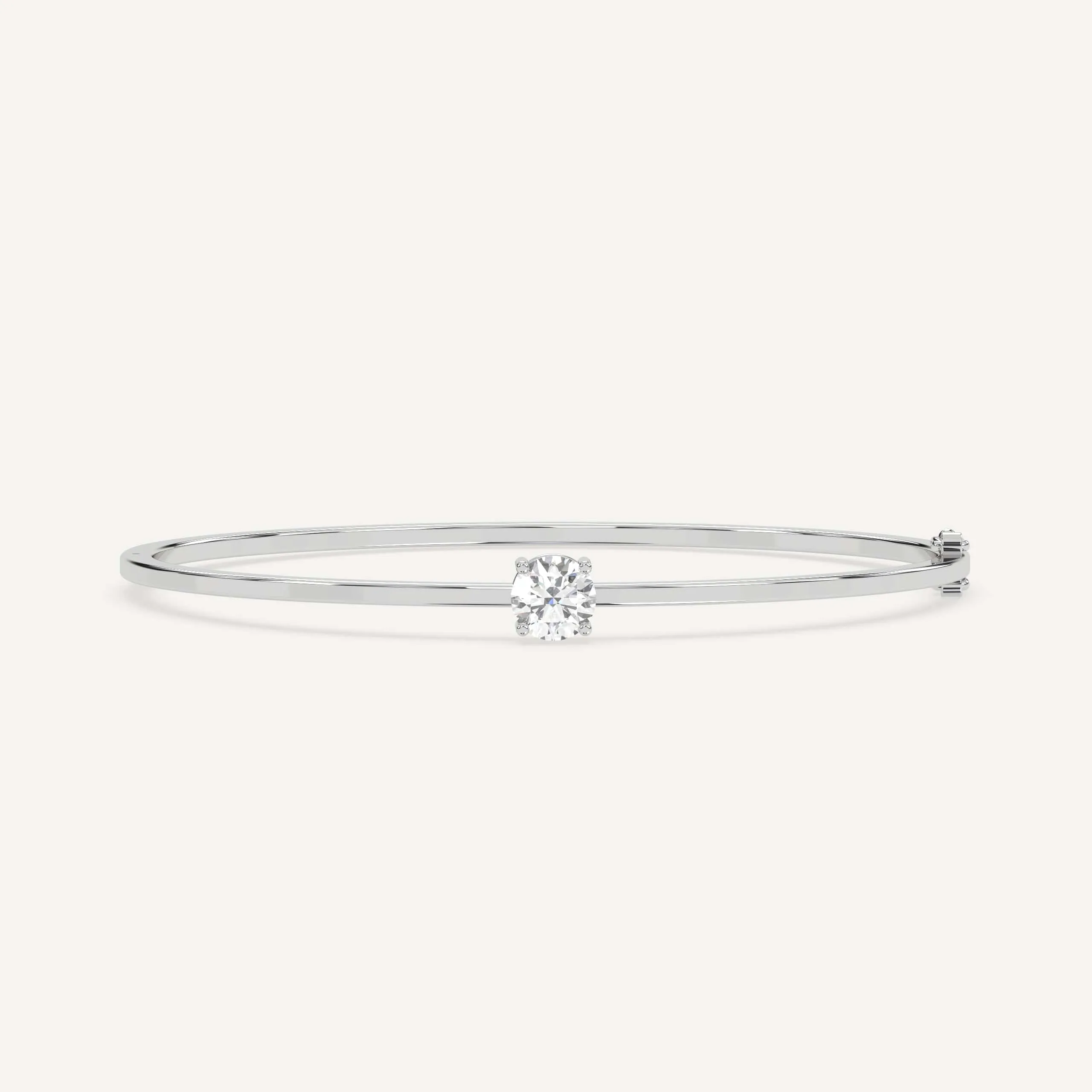 1 carat Round Diamond Solitaire, Bangle Bracelet