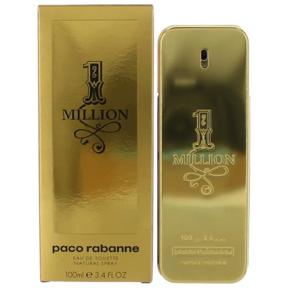 1 Million by Paco Rabanne, 3.4 oz Eau De Toilette Spray for Men