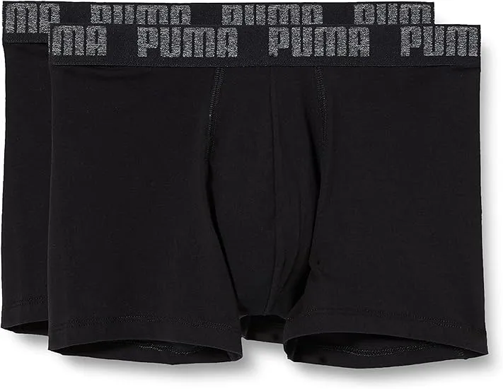 521015001230 , Puma, Men's 2Pk Boxers - Black/Black