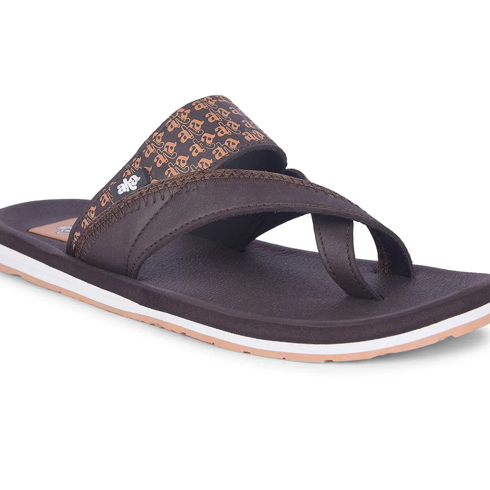 A-HA Casual Dark Brown Flip Flop For Men ANCO-02 By Liberty