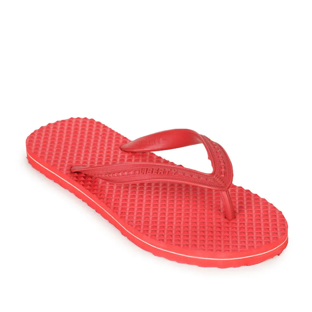 A-HA Casual Red Flip Flop For Men HEALTH-1 By Liberty