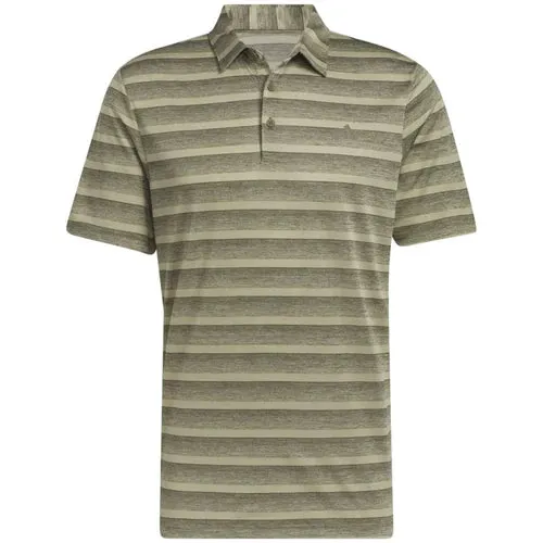 Adidas Stripe Polo Shirt / Olive Strata, Hemp / Small