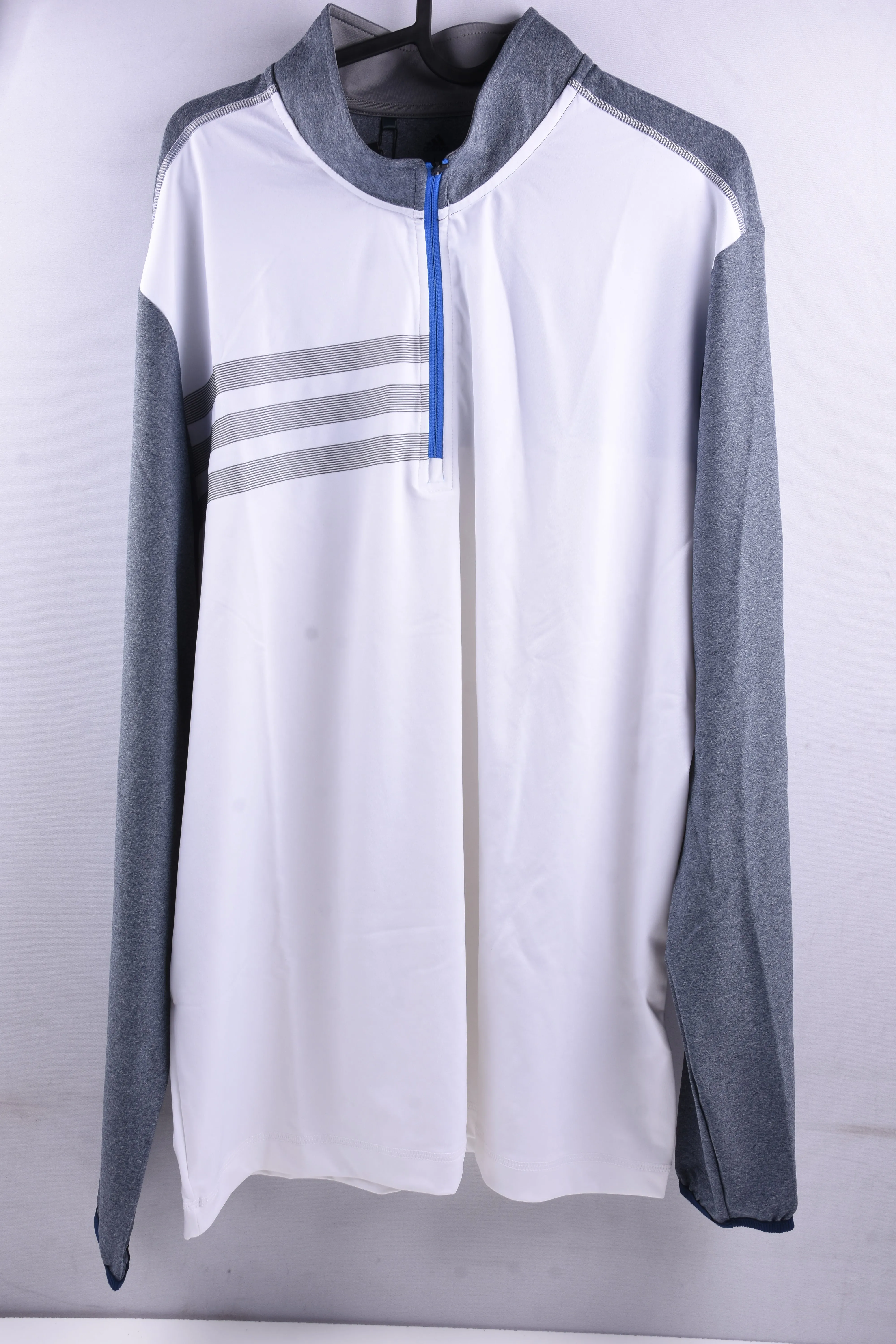 Adidas White 3-Stripes Competition Sweatshirt / Navy/White / Small