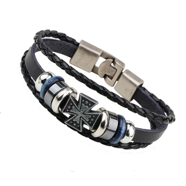 Anchor Vintage Multi Layered bracelet for Men