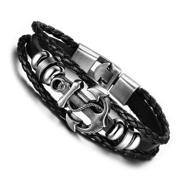 Anchor Vintage Multi Layered bracelet for Men