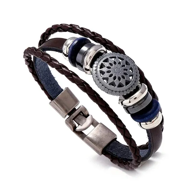 Anchor Vintage Multi Layered bracelet for Men