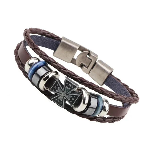 Anchor Vintage Multi Layered bracelet for Men