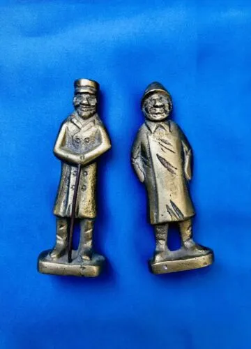 Antique 1920’s Brass Men Folk Art Figurines