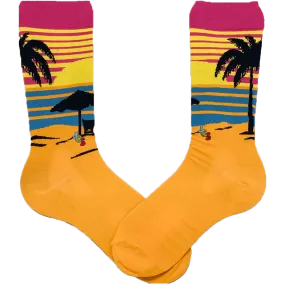 Beach Sunset Crew Sock