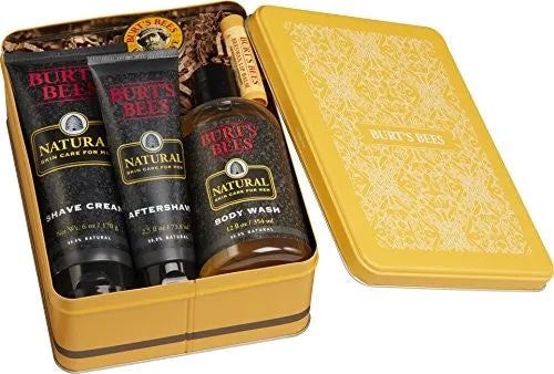 BURT'S BEES MEN'S GIFT SET, 5 PRODUCTS IN GIFTABLE TIN