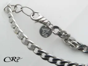 C03.006 - Sterling Silver CR7 Collection Men Solid Curb Link Bracelet