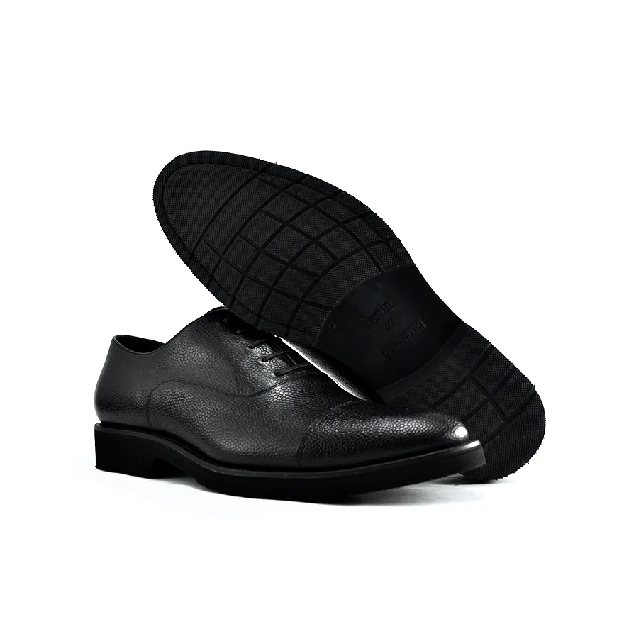 Cap Toe Oxford (rubber Sole) Black