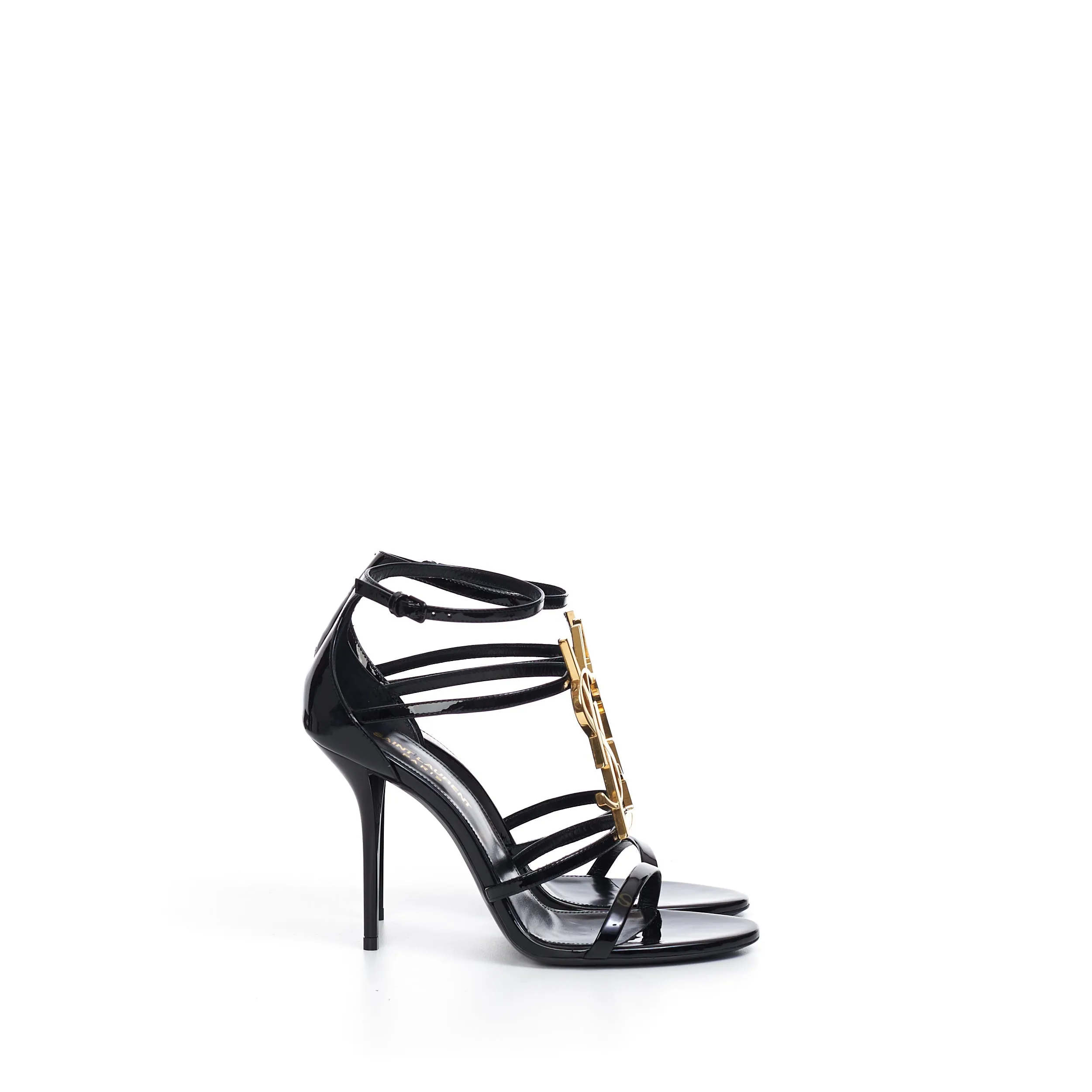 Cassandra Sandals In Black Patent Leather