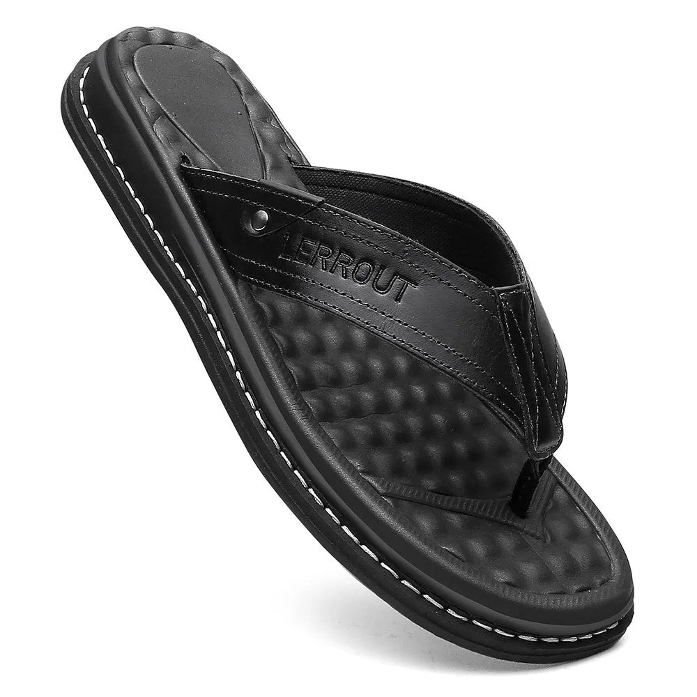 Chinelo Masculino Confort Em Couro - Old Men