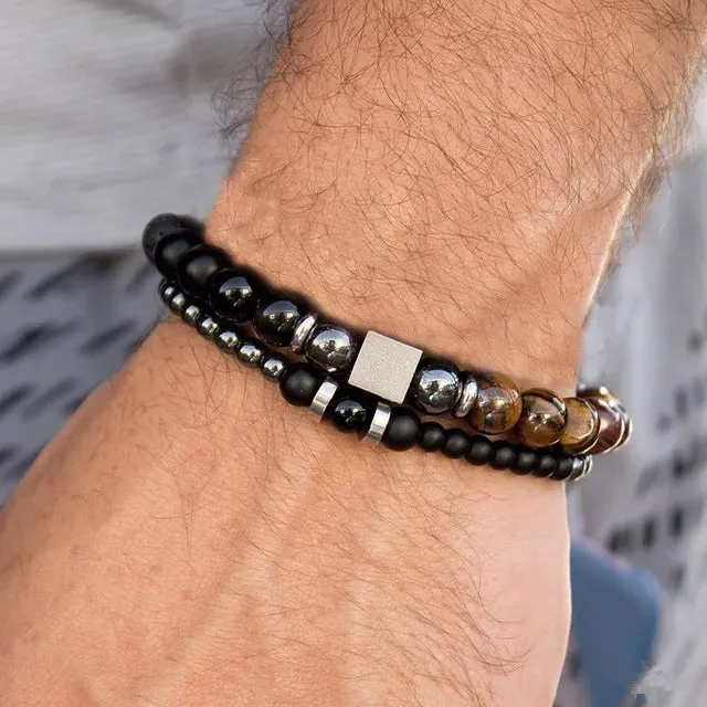 Classic Strand Stone Bracelet For Men