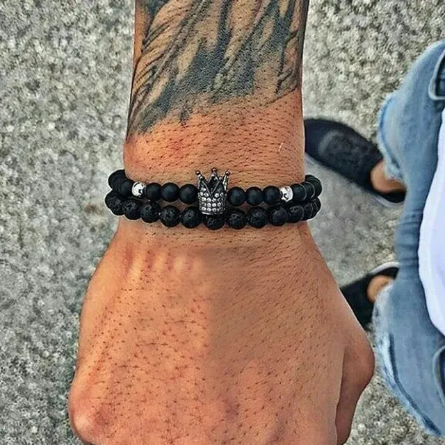 Classic Strand Stone Bracelet For Men