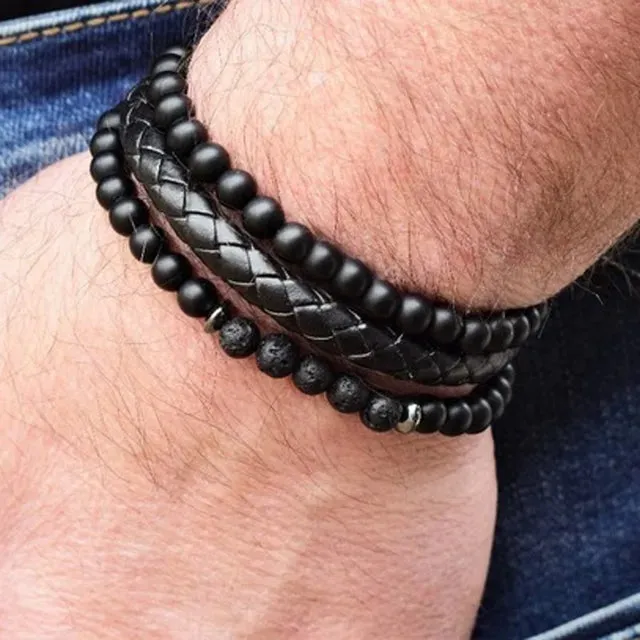 Classic Strand Stone Bracelet For Men