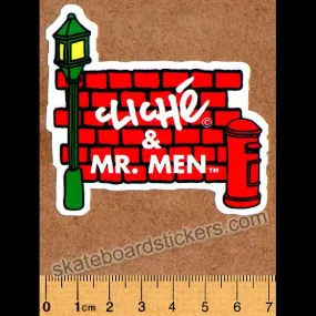 Cliche & Mr Men Skateboard Sticker