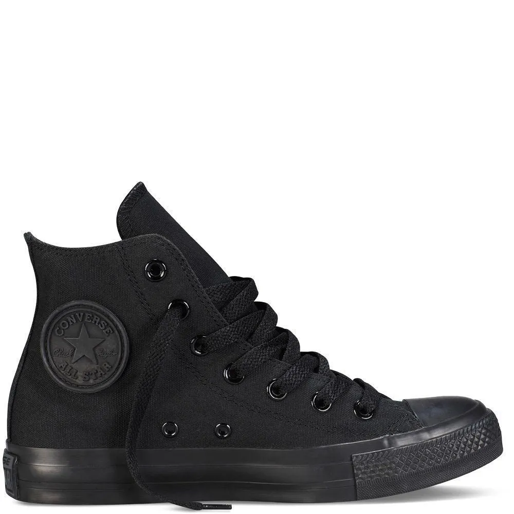 Converse Women  Men Unisex All Star High Top Chuck Taylor Trainers [Black Black,UK 8]