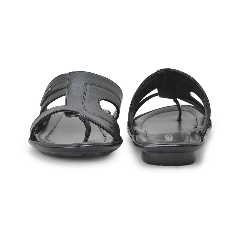 Coolers By Liberty LAF-227 Casual Black Slippers For Men