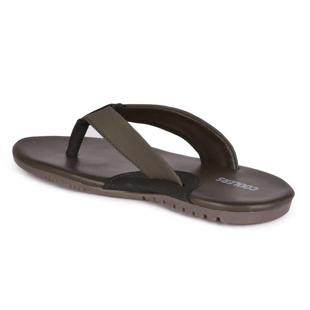 Coolers Casual Olive Green Flip Flop For Men BRYSON-1E By Liberty