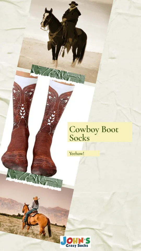 Cowboy Boot Unisex Knee High Socks