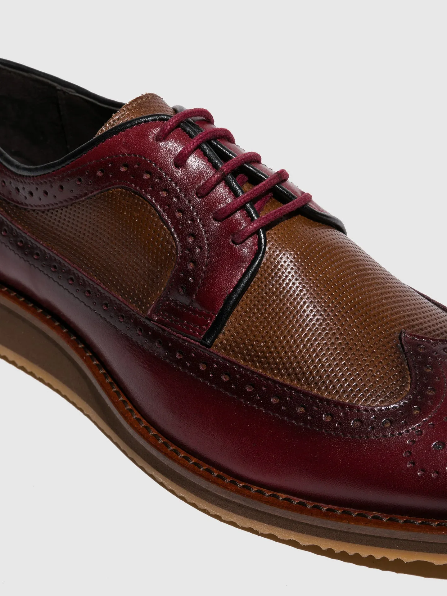 Crimson Lace-up Shoes