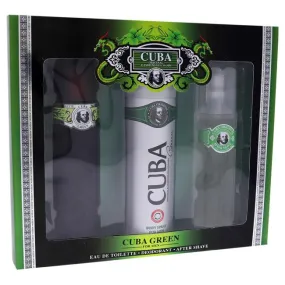 Cuba Green by Cuba for Men - 3 Pc Gift Set