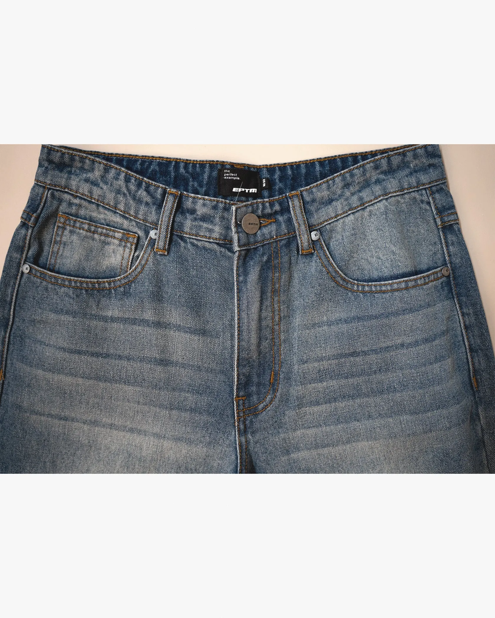 EPTM DISTRESSED BAGGY JEANS DENIM BLUE