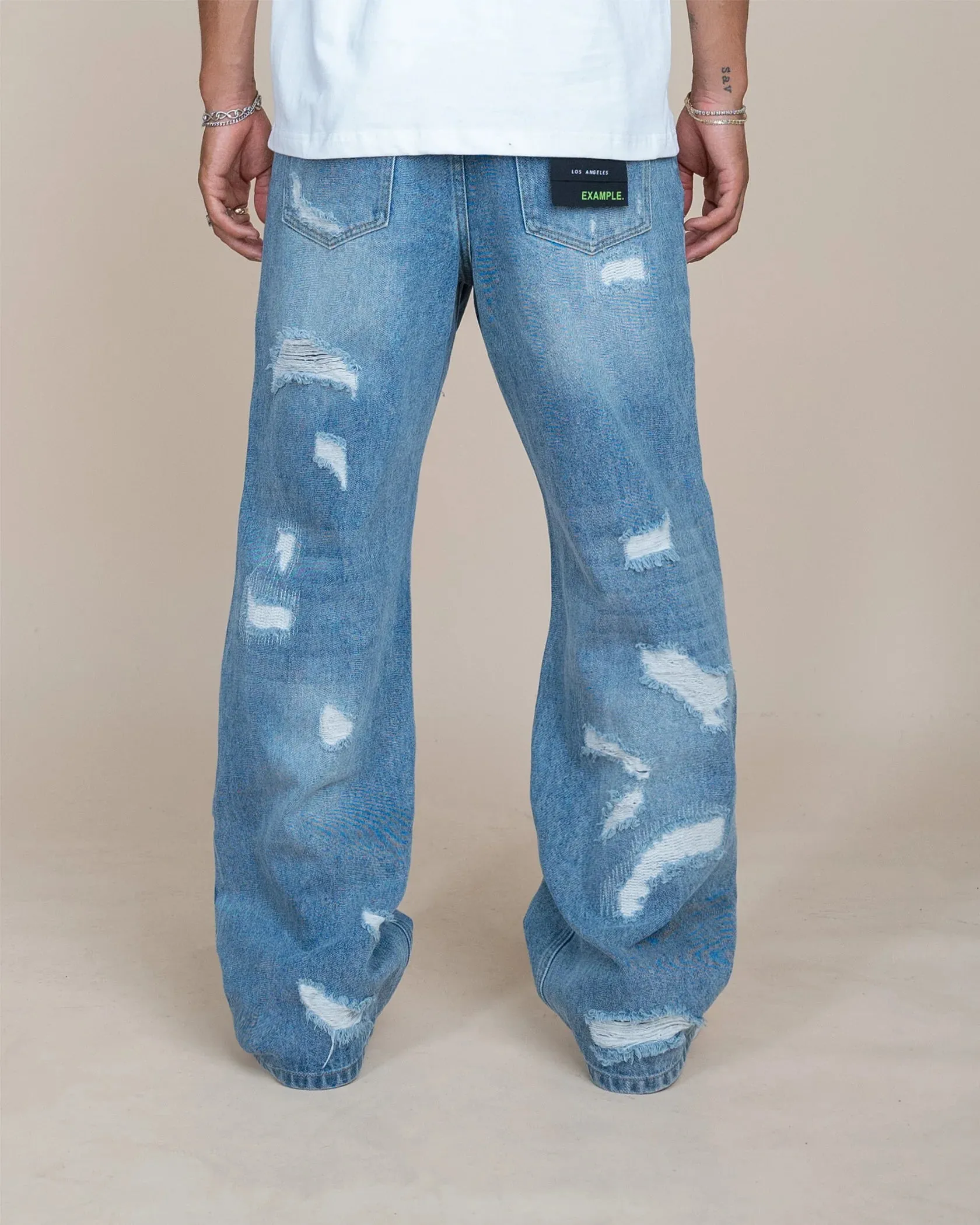 EPTM PALADIN WIDE LEG JEANS DENIM BLUE