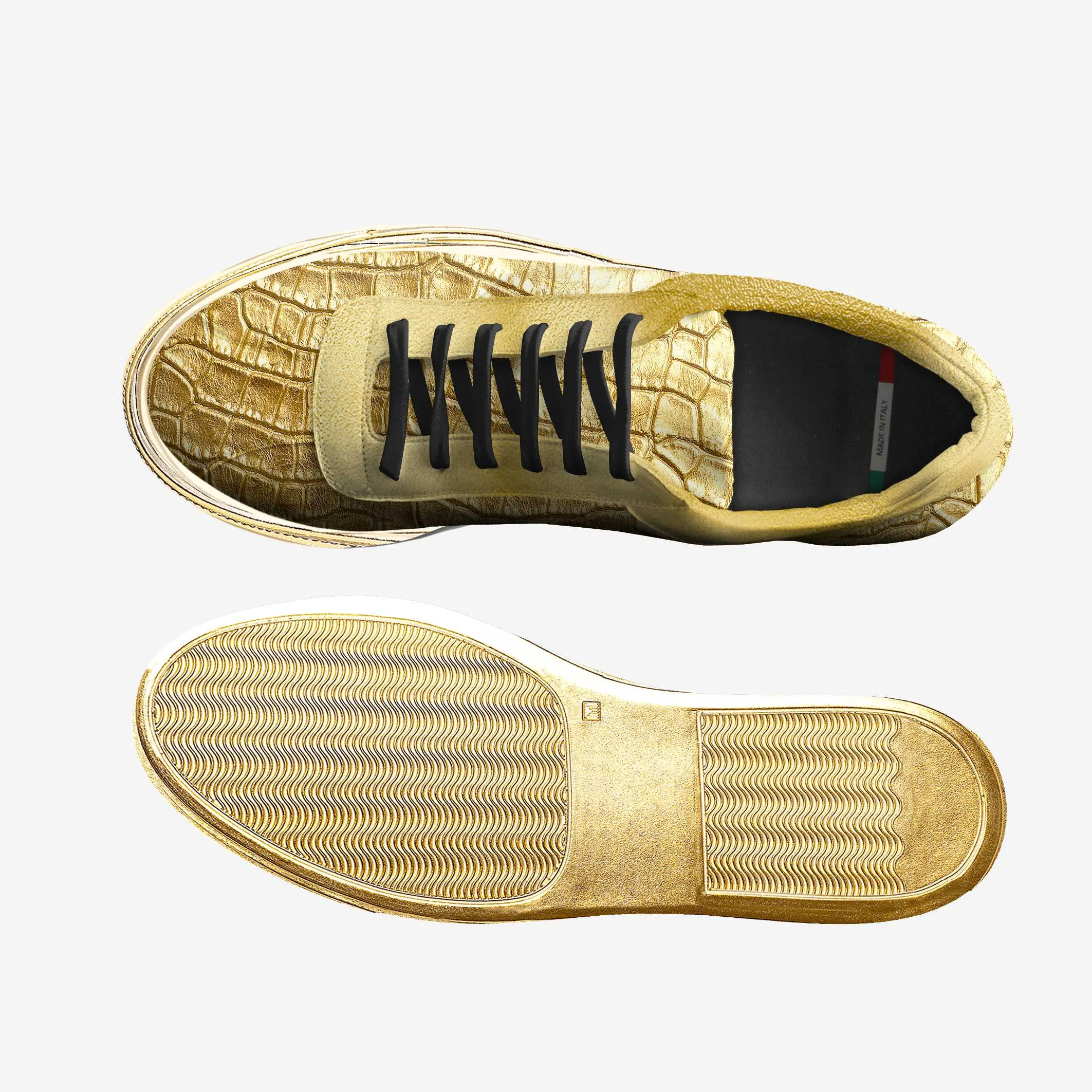 GOLD ALLIGATOR SNEAKER