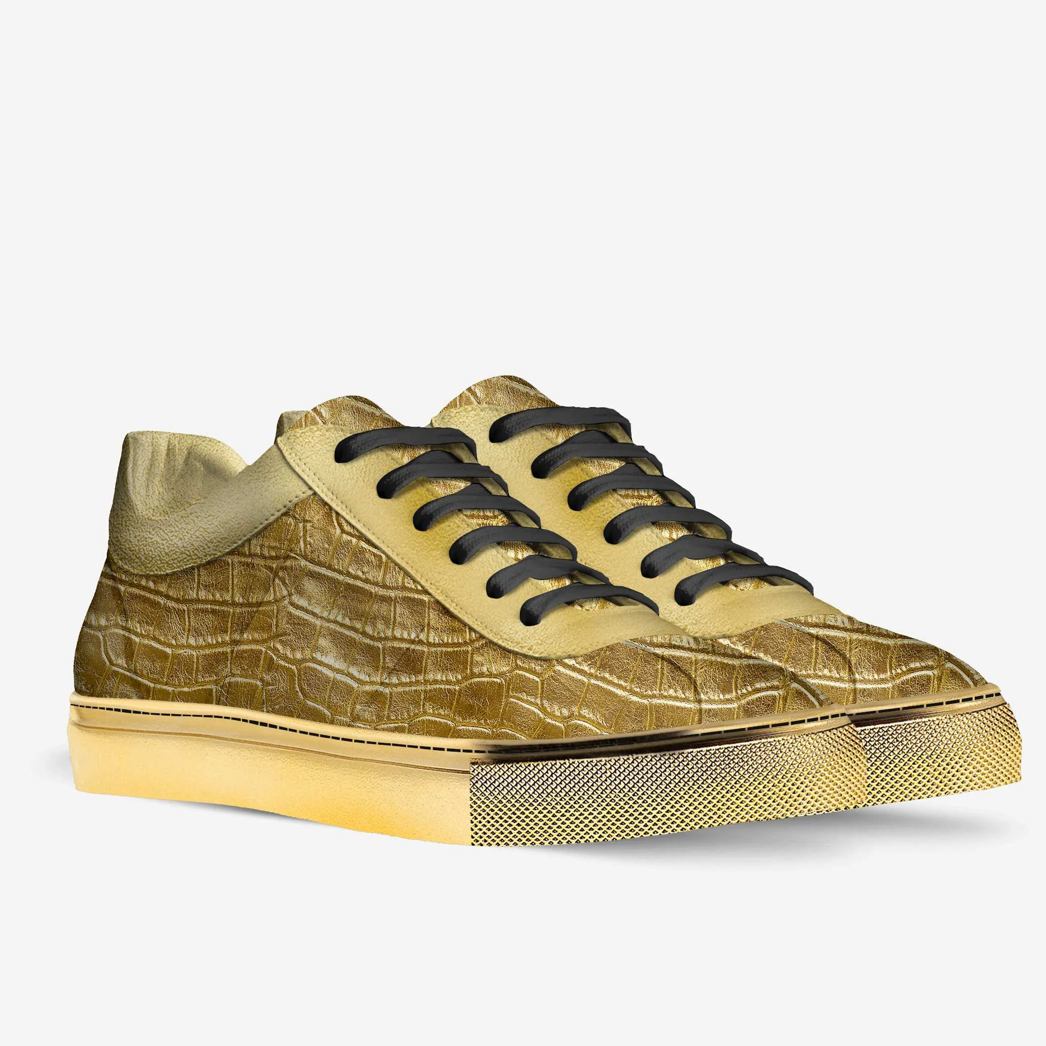 GOLD ALLIGATOR SNEAKER