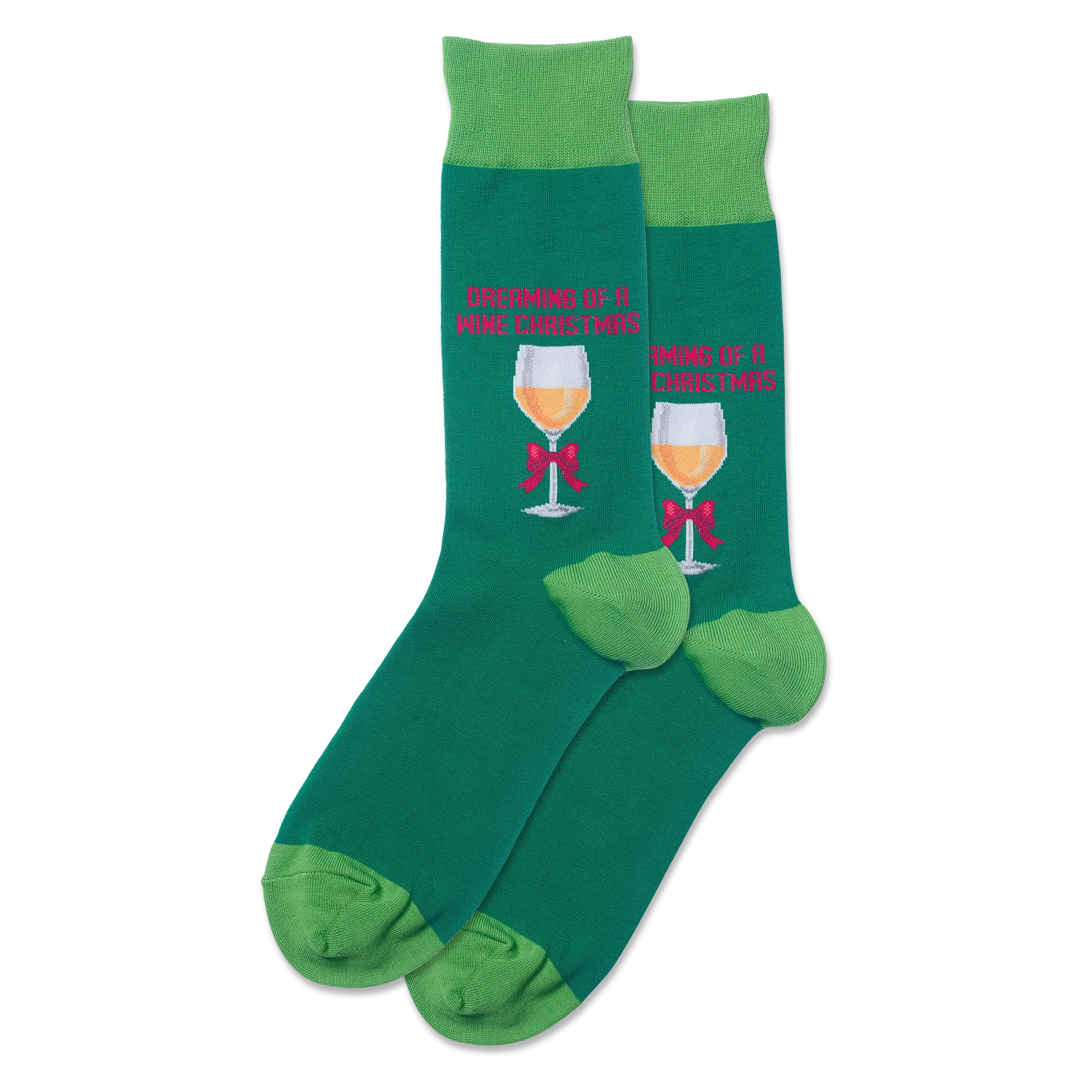 HOTSOX Men's Dreaming Of A Wine Xmas Crew Socks