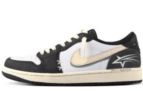 Jordan Air Jordan 1 Vintage Basketball Unisex Sneakers, Black/White/Pink