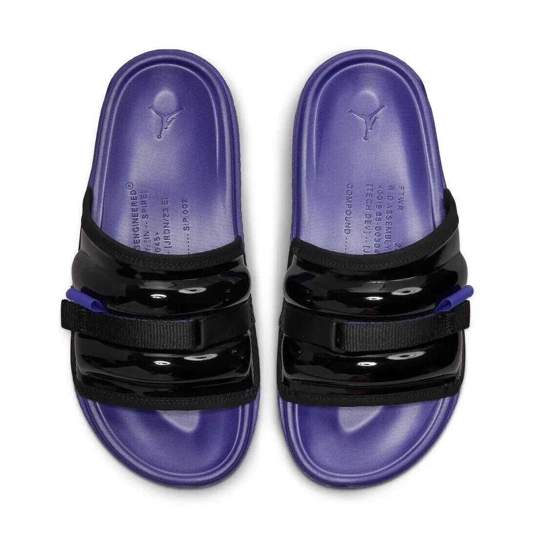 JORDAN SUPERPLAY SLIDE BLACK WHITE DARK CONCORD