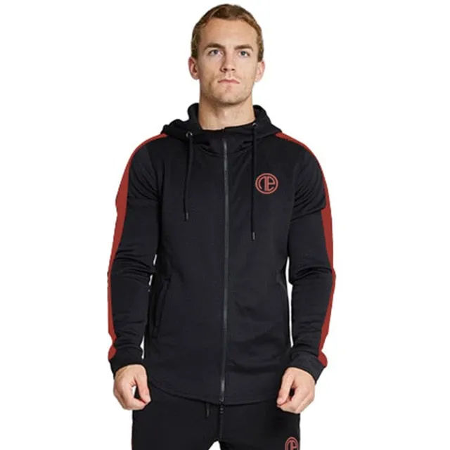 Men Gyms Fitness Bodybuilding Hoodies Sweatshirts Male Fashion Casual Zipper Jacket Man Joggers Workout Sportswear Tops Coats