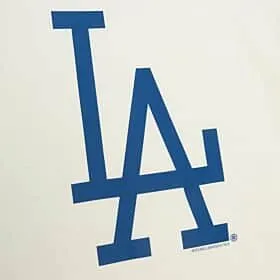 MLB SCRIPT WORDMARK TEE DODGERS CREAM