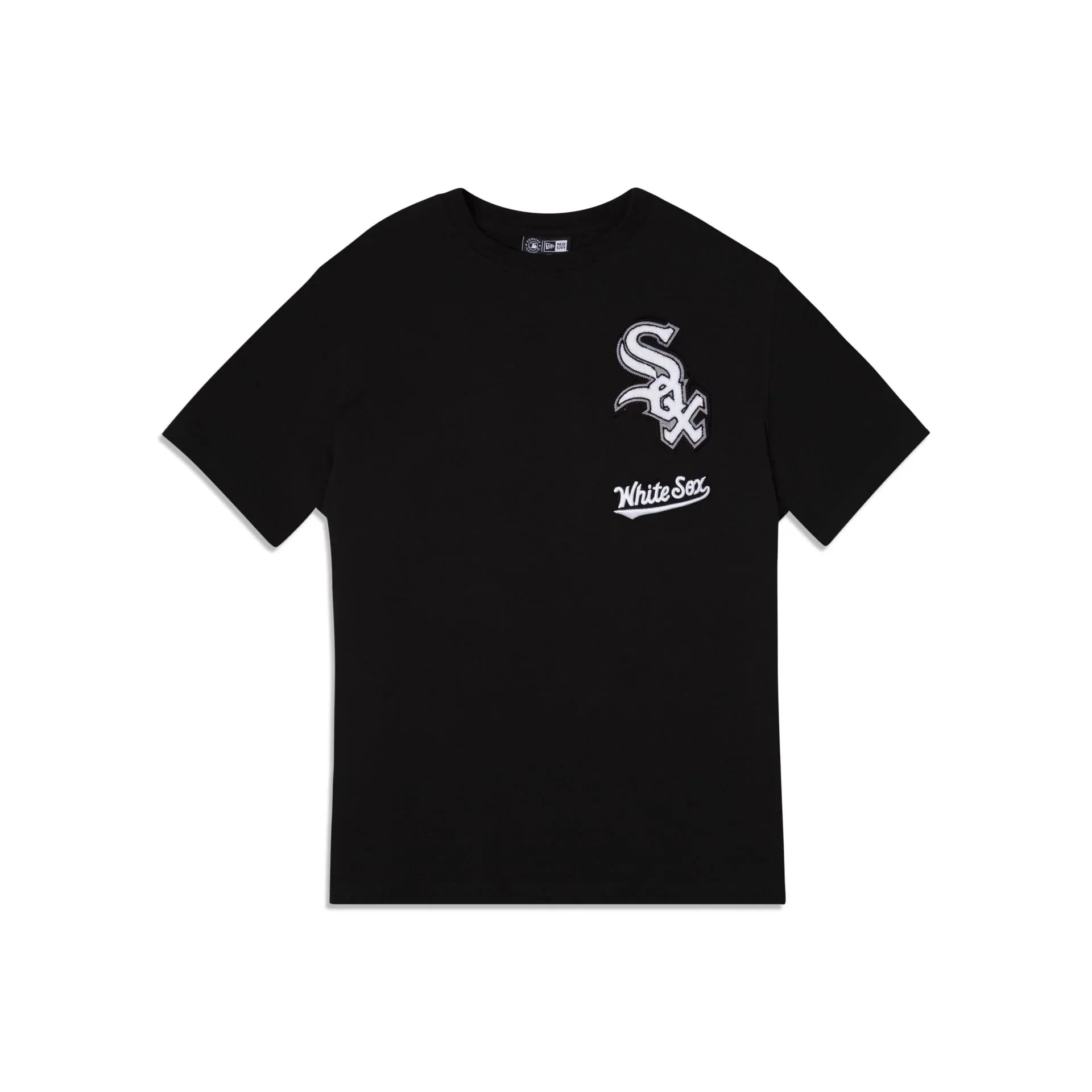 NEW ERA CHICAGO WHITE SOCKS LOGO SELECT TEE BLACK