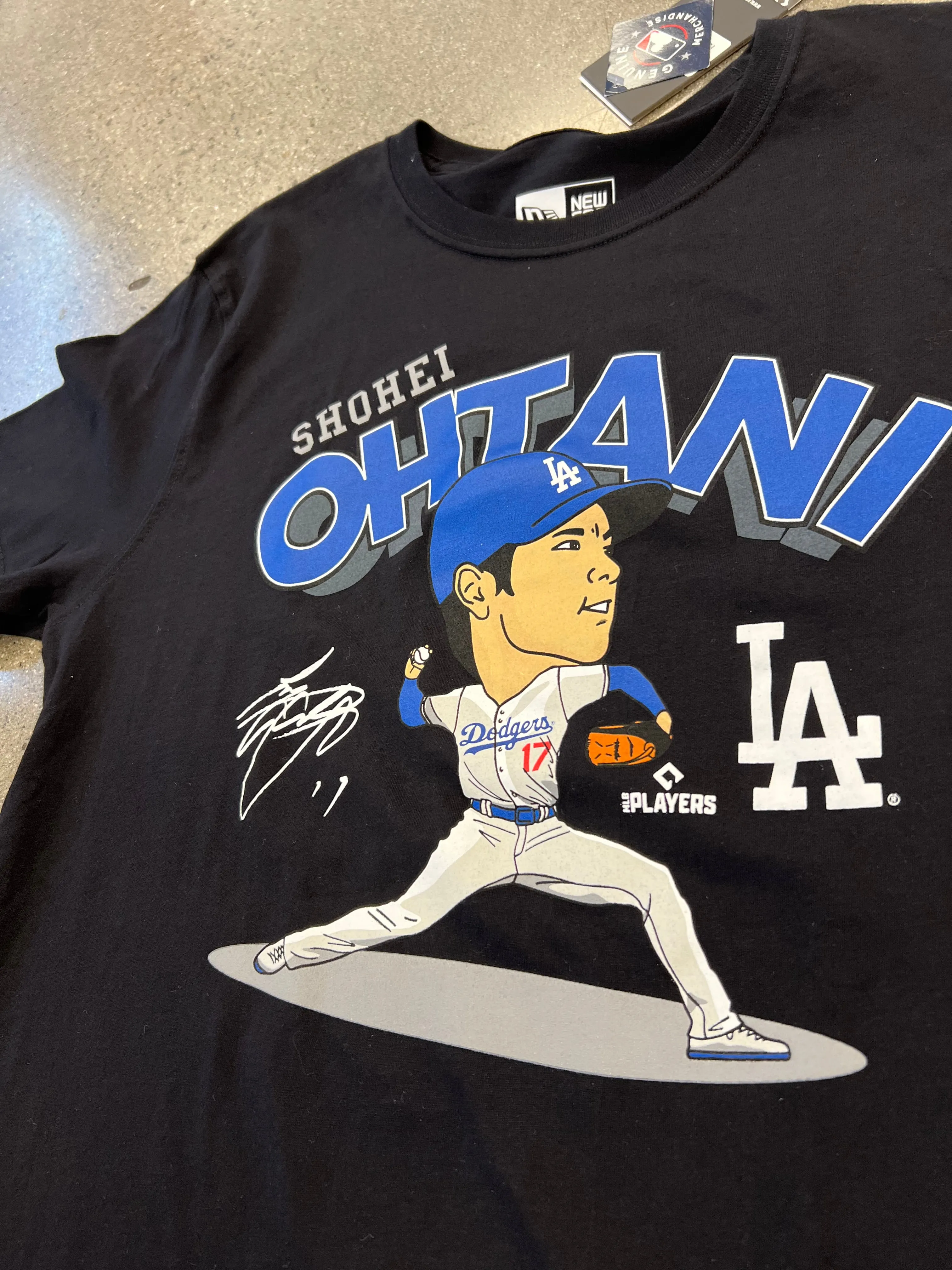 NEW ERA LOS DODGERS SHOHEI OHTANI PITCHING TEE BLACK