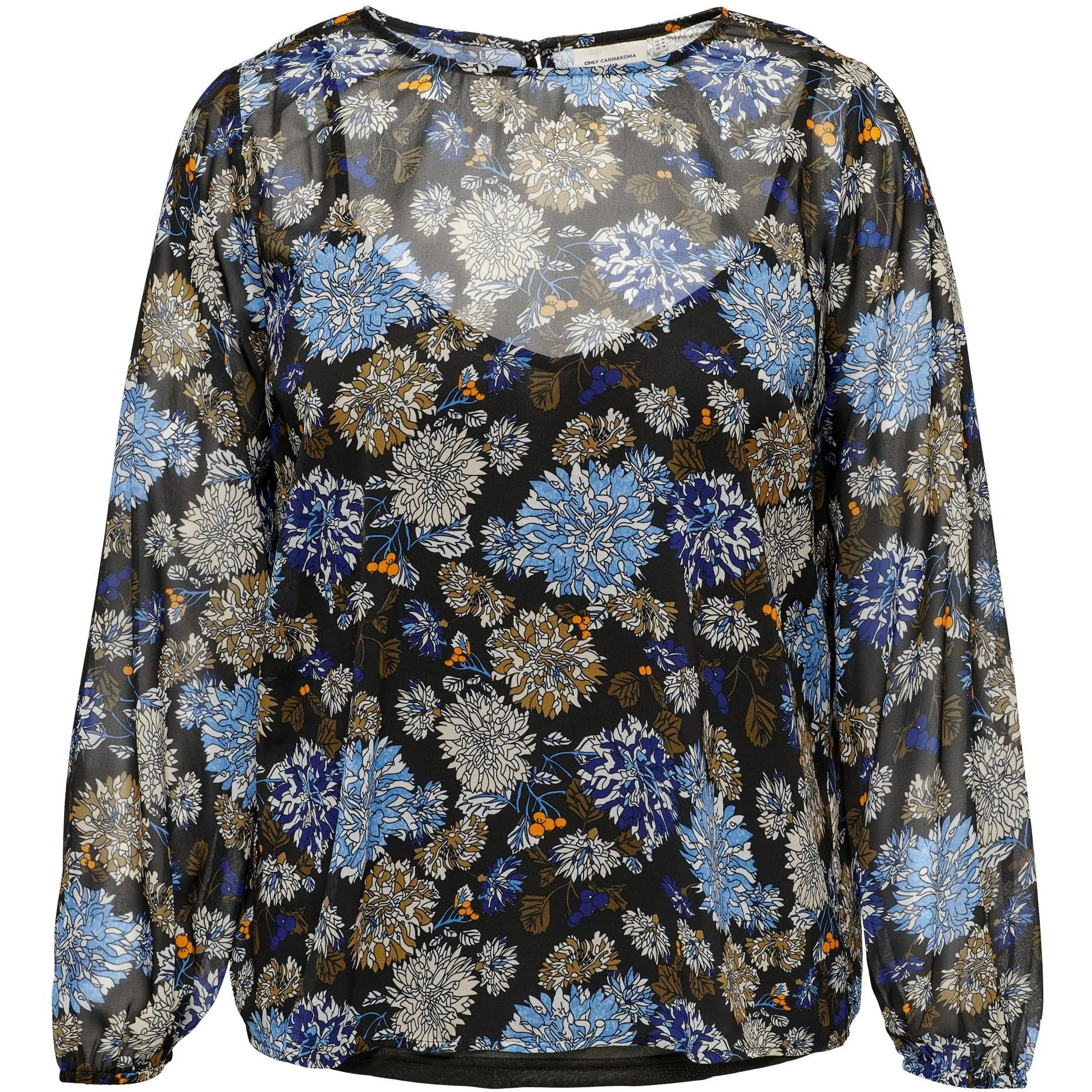 Only Carmakoma Blouse in Chrysanthemum Print