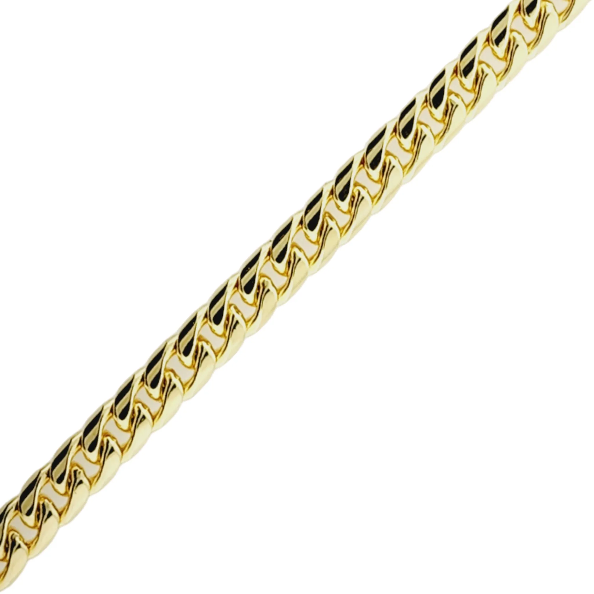 PU6490 - 18K Portuguese Solid 6.5mm Width Men Curb Bracelet