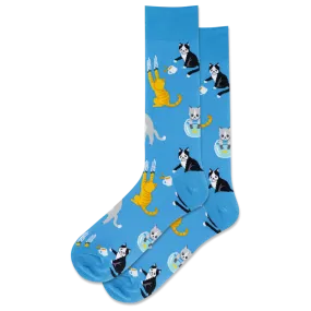 "Bad Cats" Crew Socks by Hot Sox - Large