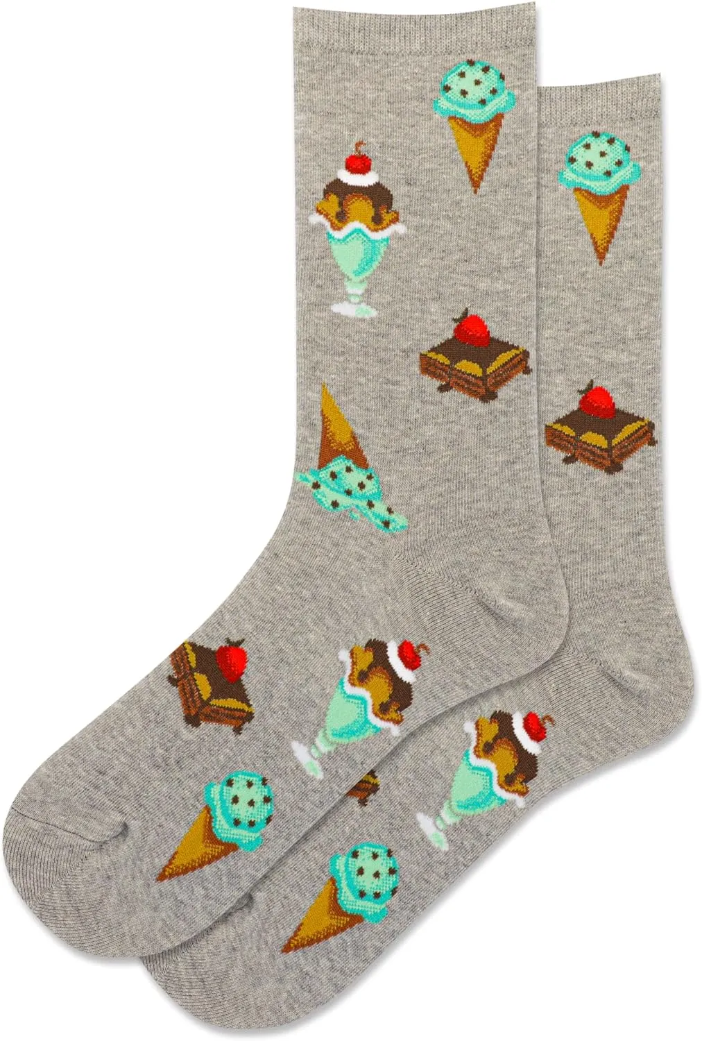 "Desserts " Crew Socks by Hot Sox - Large