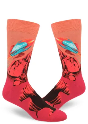 Rocket From the Red Planet Men's Socks