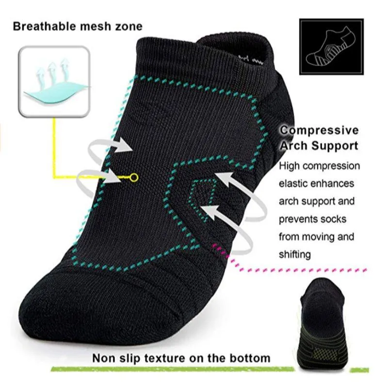 Running Performance No Show Ankle Hi Socks