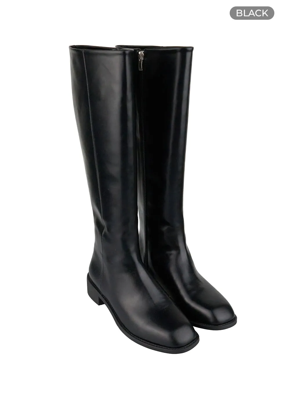 Solid Leather Long Boots OG419