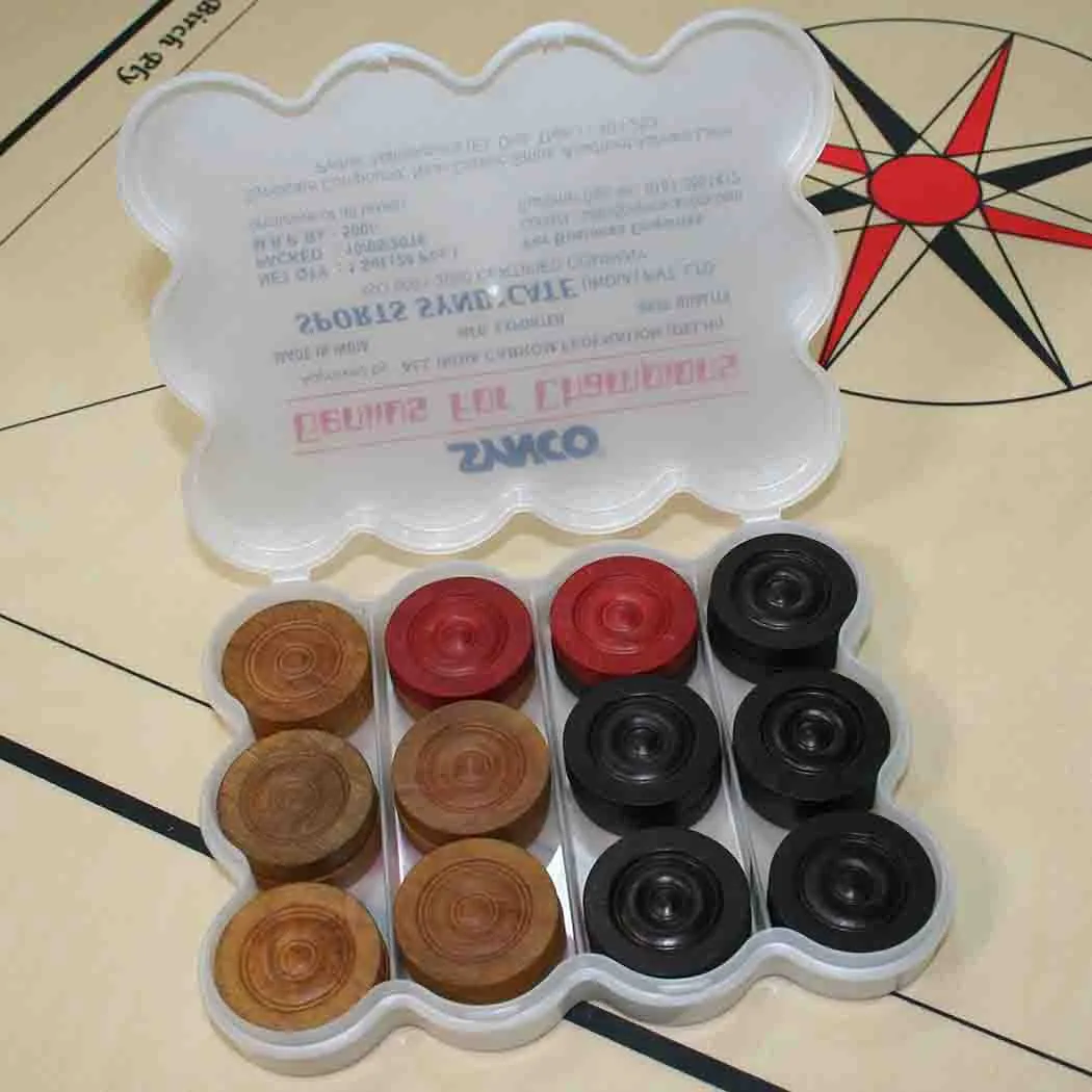 SYNCO Genius Carrom Men for Champion in PVC Box